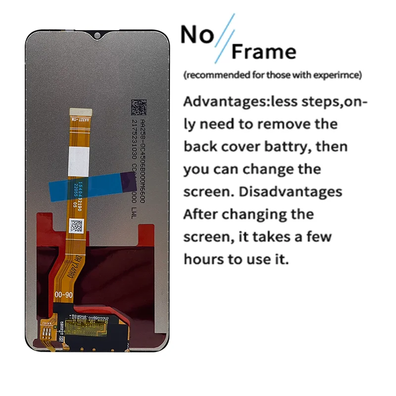 IPS layar sentuh LCD untuk Realme C35, RMX3511 LCD Display layar sentuh pengganti rakitan Digitizer Panel untuk Realme Narzo 50A Prime RMX3516