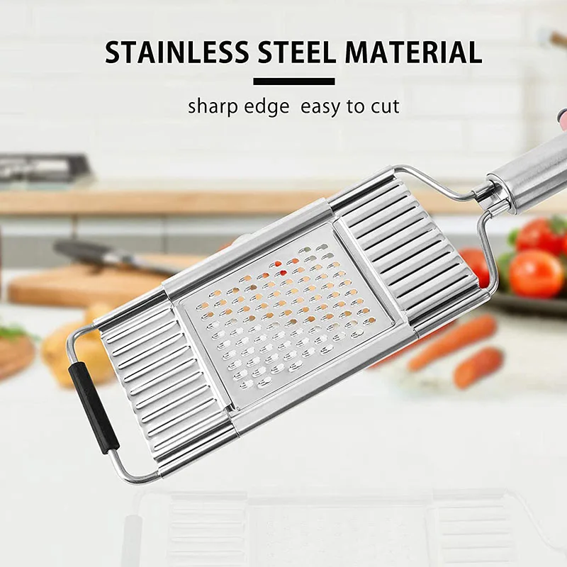 

Multifunctional Stainless Steel Chopper And Grater Vegetable Potato Butter Interchangeable Blades Kitchen Gadgets