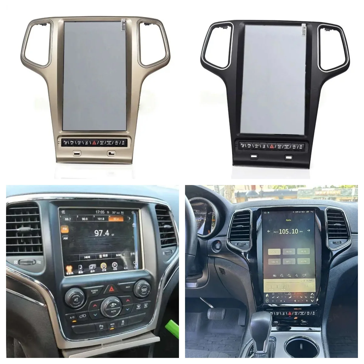13.6inch Car Radio Stereo For Jeep Grand Cherokee 2014 2015 2016 2017 Touch Screen Radio Car Media Player GPS Navi Auto HeadUnit