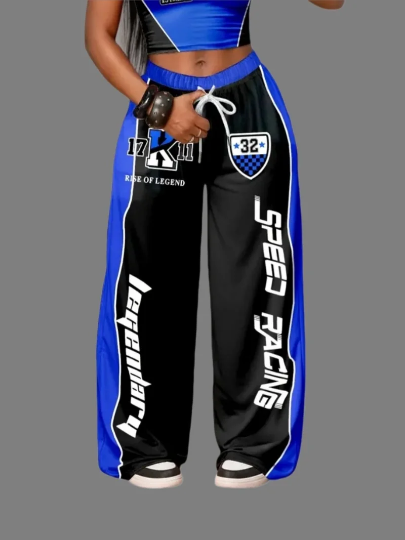 2026 Neues Modell Herren Gothic Vertikale Grafik Weite Jogginghose mit Kordelzug Lose Gerade Baggy Y2K Dark Punk Streetwear Hose. – Detail 5