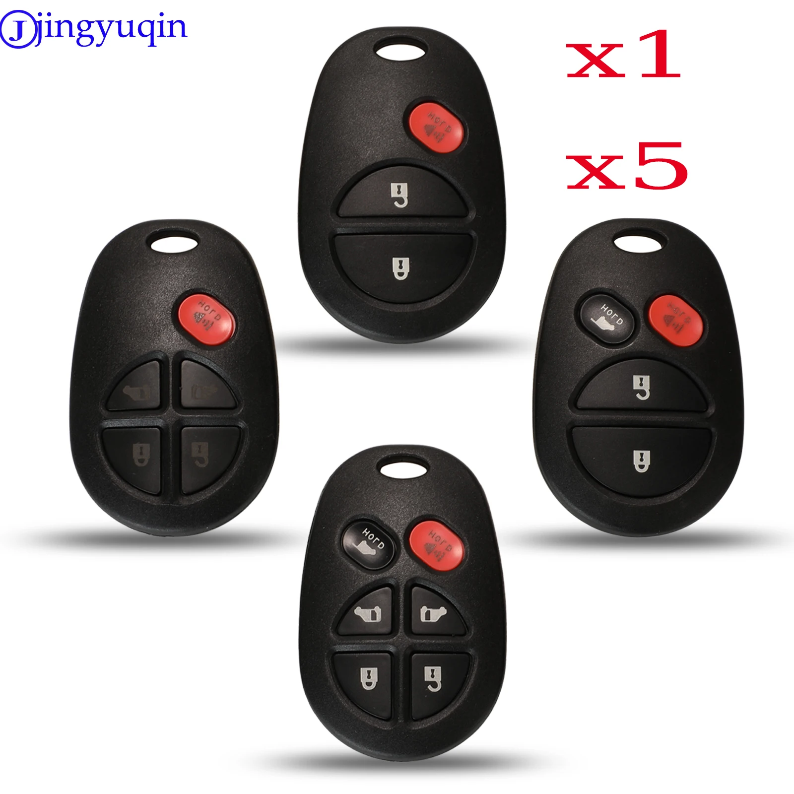 jingyuqin X1 X5 Remote Car Key Fob Case Cover For Toyota Sienna 2004 2005 2006 2007 2008 2009 2010 2011 2012 2013 FCC