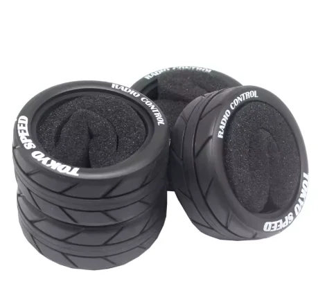 1/10 RC racewielen en bandenset - 12 mm zeskantmetalen velgen voor Tamiya TT01/TT02/XV01/XV02, HSP, HPI, Kyosho - on-road auto-upgrade