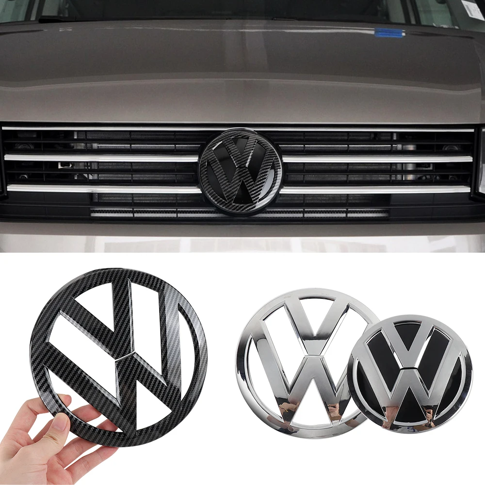 Car Front Radiator Grille Rear Trunk Lid Emblem Lid Badge Auto Emble Replacement For Volkswagen VW 2016-2020 Transporter T6