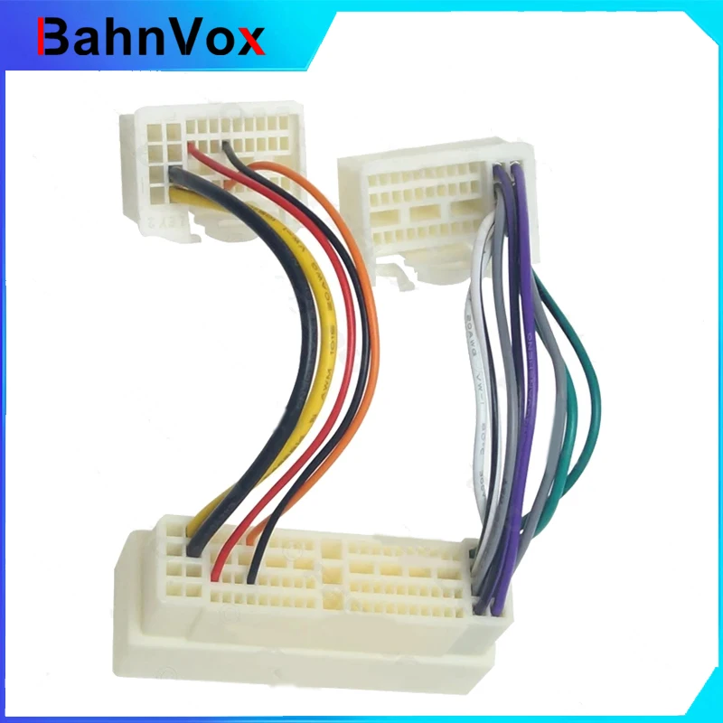 Car Stereo Radio 13pin+60pin Male/Female Plug Wire Harness Adapter