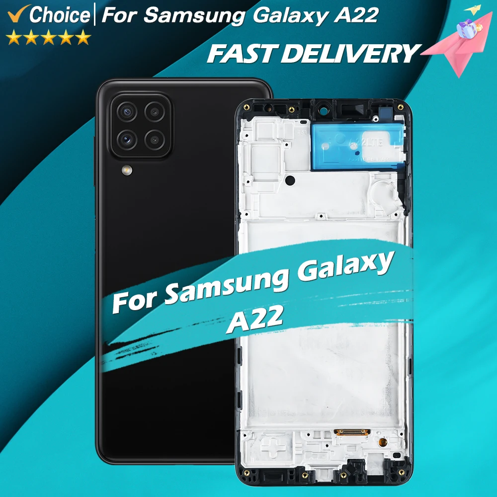 100% Test Super AMOLED For Samsung Galaxy A22 4G A225F A225 A225F/DS LCD Touch Screen Digitizer Repair Parts For Samsung Display