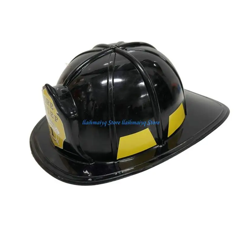 573B Creative Costume Accessory Plastic Fireman Helmet Encouraging Teamwork And Career Exploration For Adult