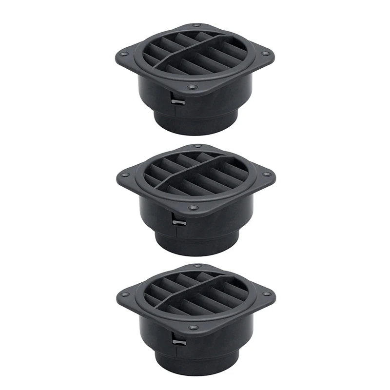 

3Pcs 75Mm Car Air Vent Outlet Flat Heater Air Heater Ducting For Webasto Eberspacher Parking Heater