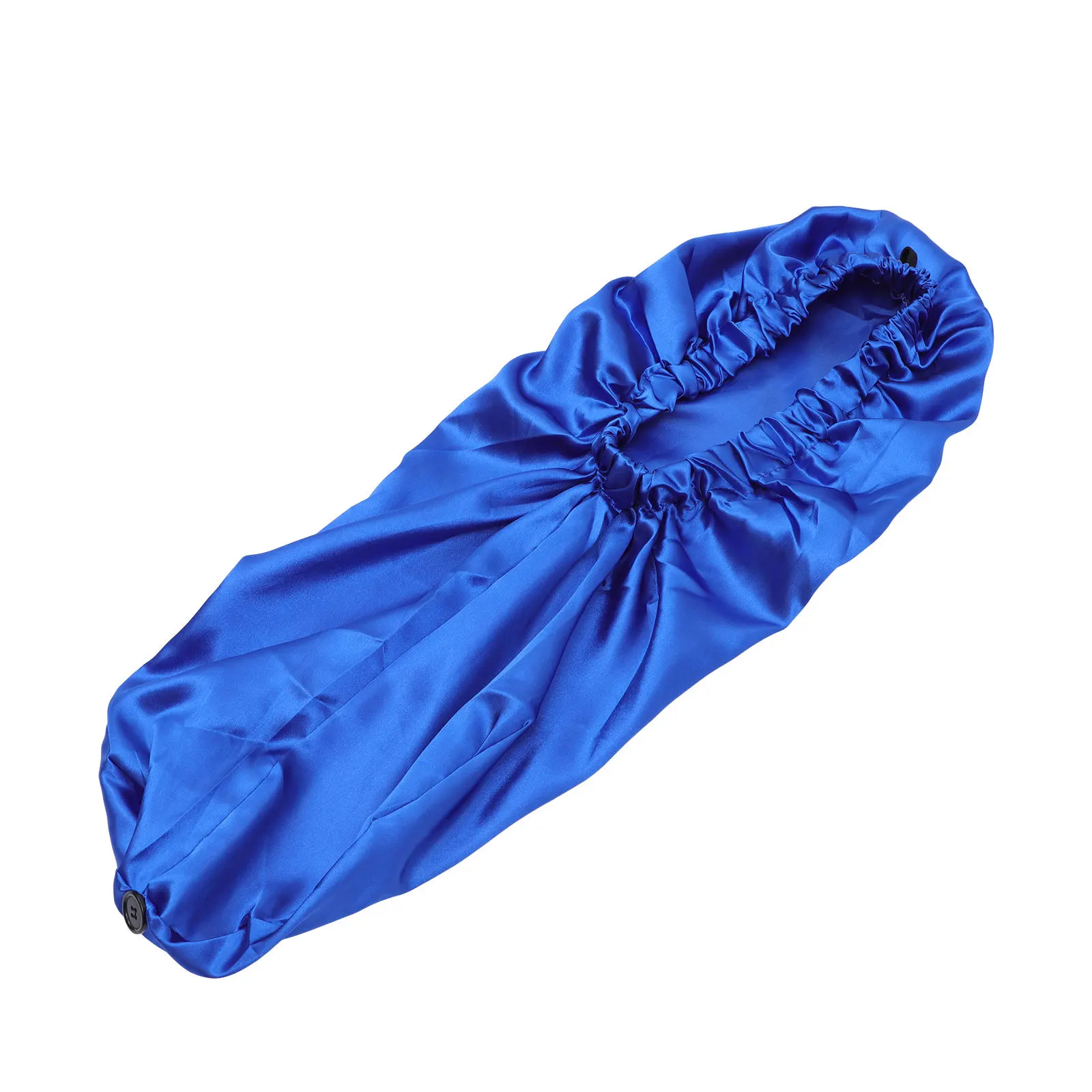 

Elastic Satin Sleep Cap Large Size Long Hair Hat Button Design Secure Fit for Braids Dreadlocks Curly Hair Elastic Band