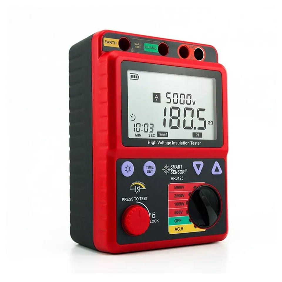 جهاز اختبار عزل رقمي عالي الجهد ، مقياس Megohmmeter ، مقياس أوم ، حالة التخزين-20 درجة مئوية ~ 60 درجة مئوية ، عقد