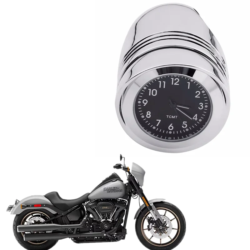 

For Harley Cruiser Custom Chopper Chrome Motorcycle Acsessories Universal 1 1/4" Handlebar Mount Clock