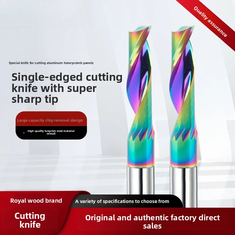Single Flute Coated Router Bit 93 Degree Carbide for Aluminum Honeycomb Panel Cutting