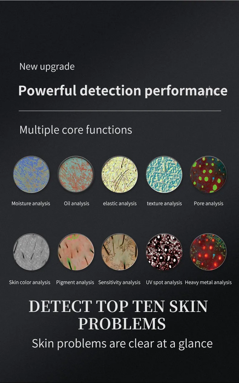 Hot sell 2025 AI Smart Face Scanner  Analyzer Machine Facial Analysis Machine Analyser with Report Printing Home