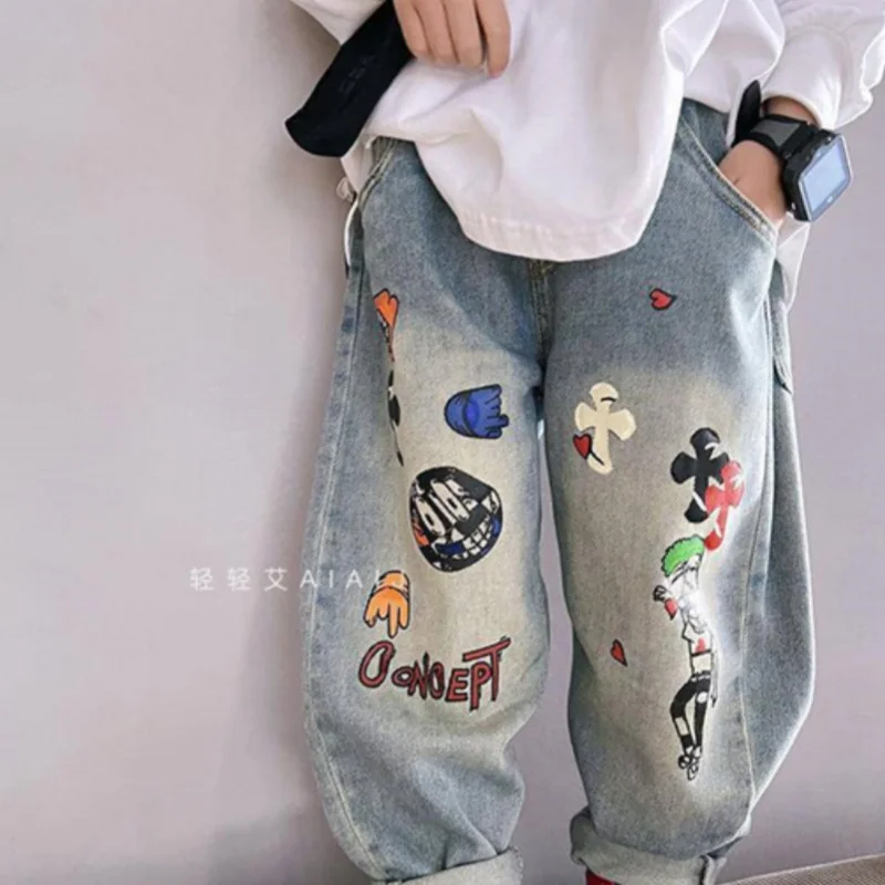 Boys Casual Pants Long Trousers Cotton 2024 Cute Spring Autumn Baby\'s Kids Pants High Quality Children\'s Clothing