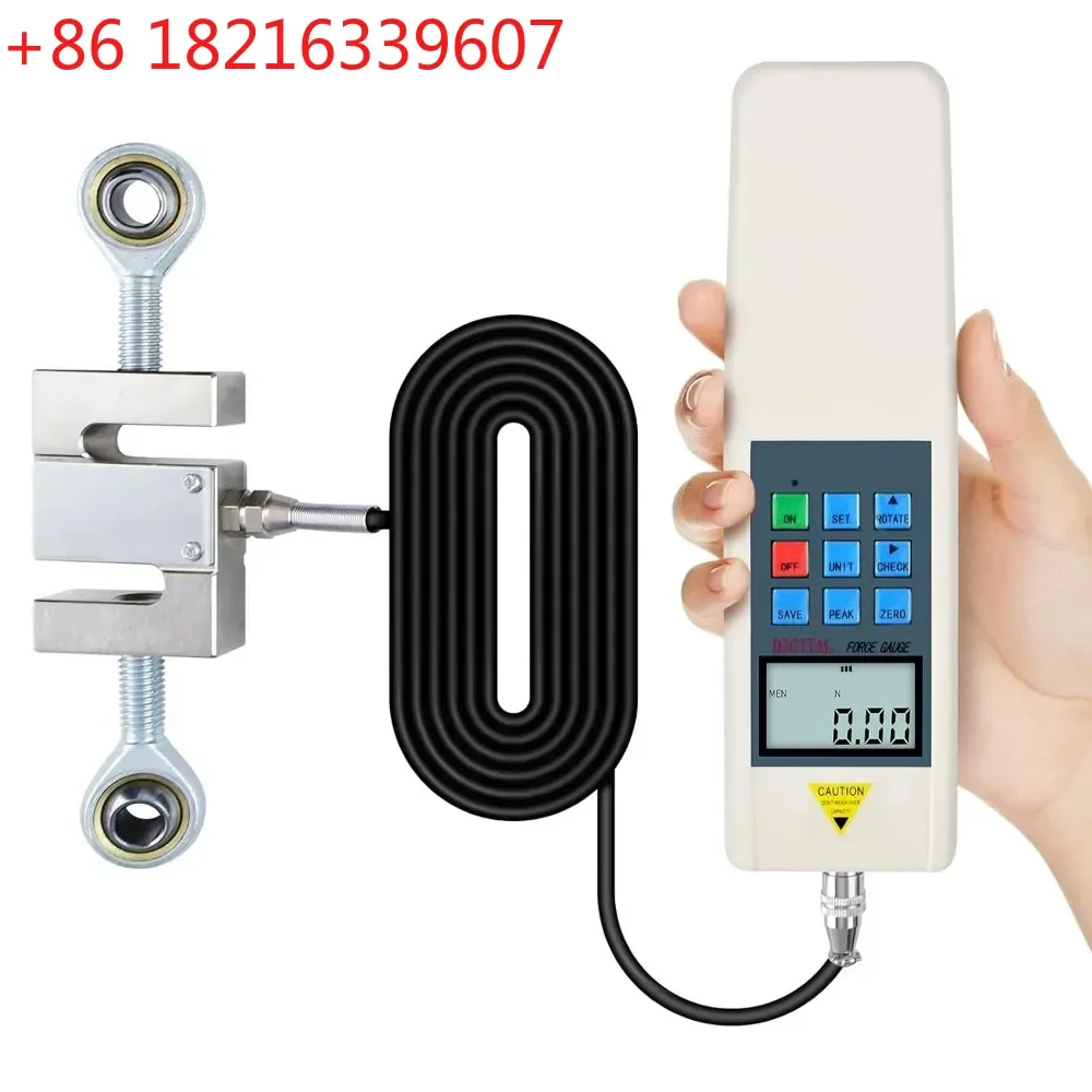 YAO Digital Force Gauge Push Pull Meter 5000N/1100LB/500KG with External Sensor USB Output for Automotive Parts Textile Tension