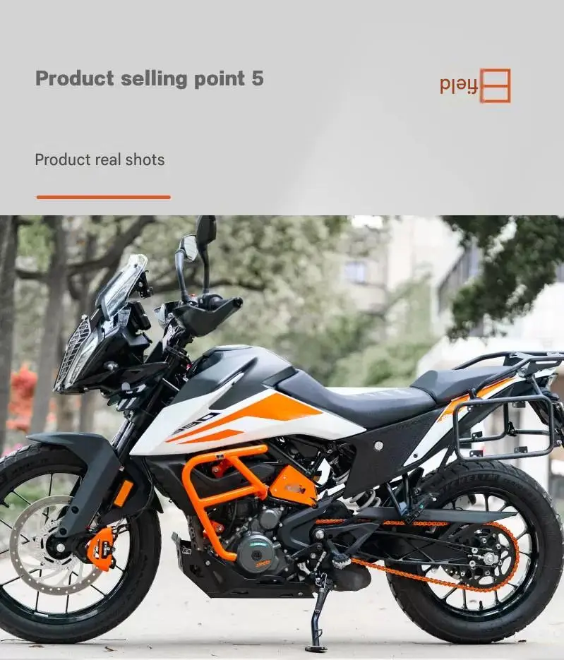 For KTM 390 ADV Motorbike Integrated Engine Guard Plate Anti-Impact Aluminum Skid Plate Mud Sand Resistant Protector