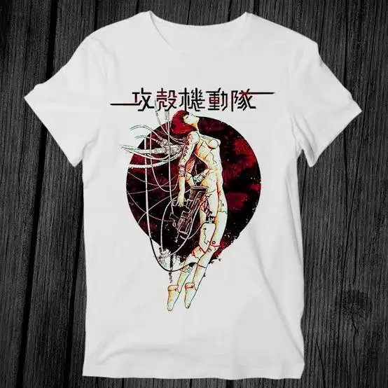 Ghost In The Shell Plus Size Streetwear Trendy Cotton Oversized Unisex New Model personality Clothes Print T-Shirt Short Couples