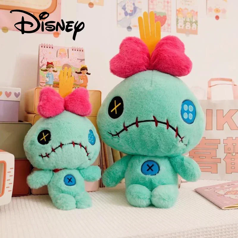 Disney 35/60cm Stitch Little Monster Friends Plush Toys Green Scrump Cartoon Stuffed Plush Soft Plush Doll Toys Children's Gifts