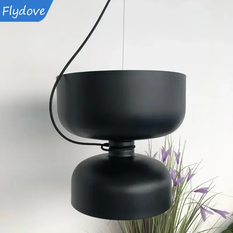 Nordic Danish Designer Bar Counter Restaurant Chandelier Forged Iron Lampshade LED Lighting Study Headboard Interior Decoration