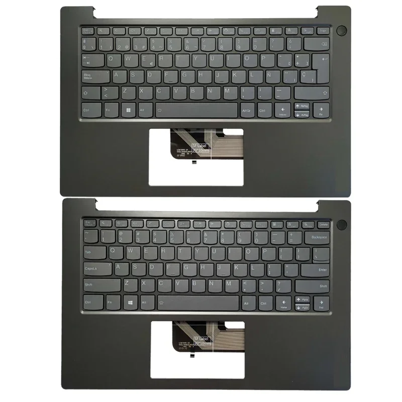 NEW US/Spanish laptop keyboard FOR Lenovo V14 G2-ITL G2-ALC G2-IJL palmrest upper cover