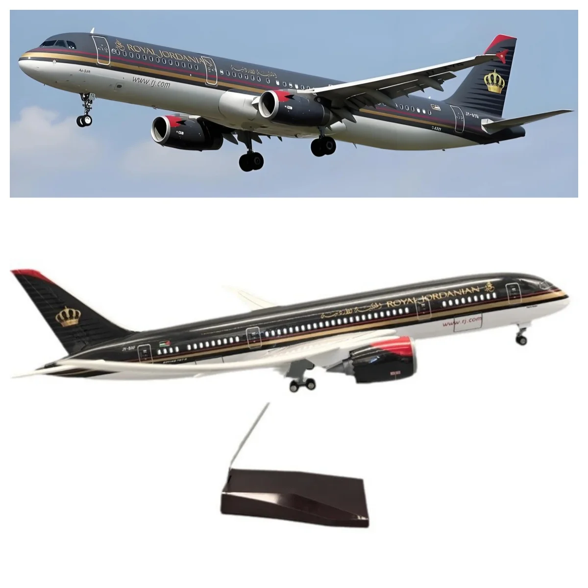 

1/130 Scale Aircraft Toy B787 Royal Jordanian Air Airline 787 Dreamliner Plane Model Resin Airplane Model For Collected Display