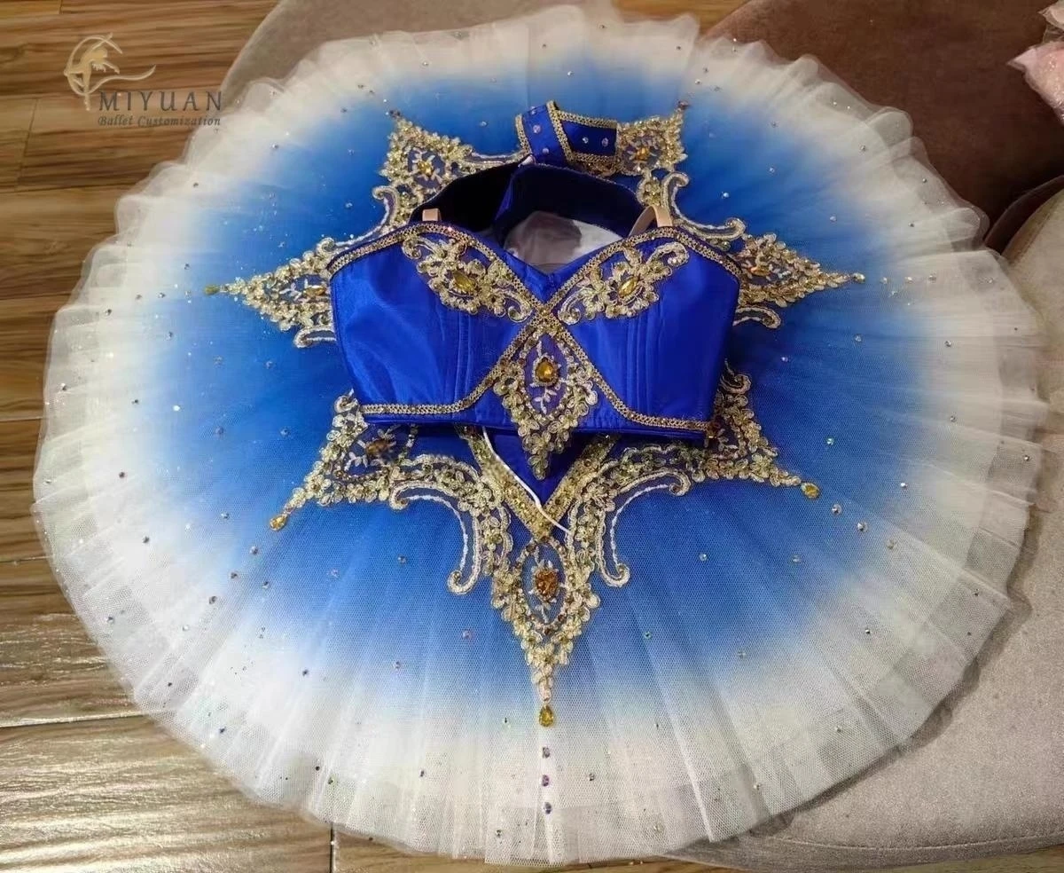 Pirate ballet Competition costume Adult children professional custom blue dance TUTU performance ballet costume two-section styl