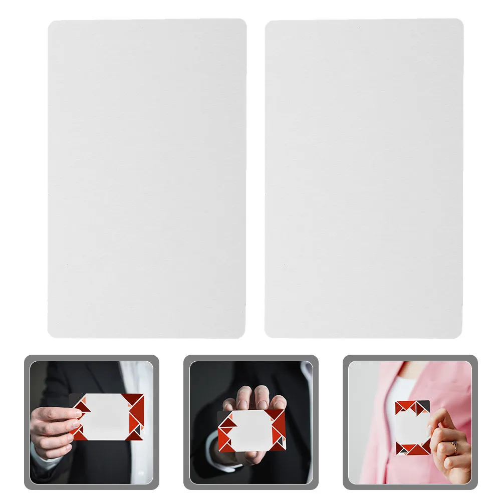 

50Pcs Heat Transfer Blank Metal Business Cards Ultra Thin Aluminum Sublimation Printable Engrave DIY Name Card for Office