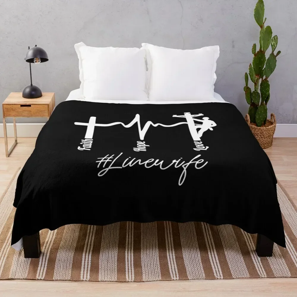 

gift for lineman wife Throw Blanket All Season Soft Lightweight Blanket for Home