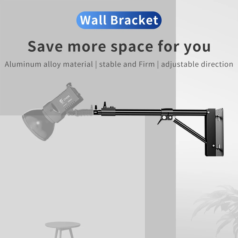 170cm 135cm Heavy Wall Mount Boom Arm Projector Bracket for Photography Studio Softbox Video Strobe Ring Lights