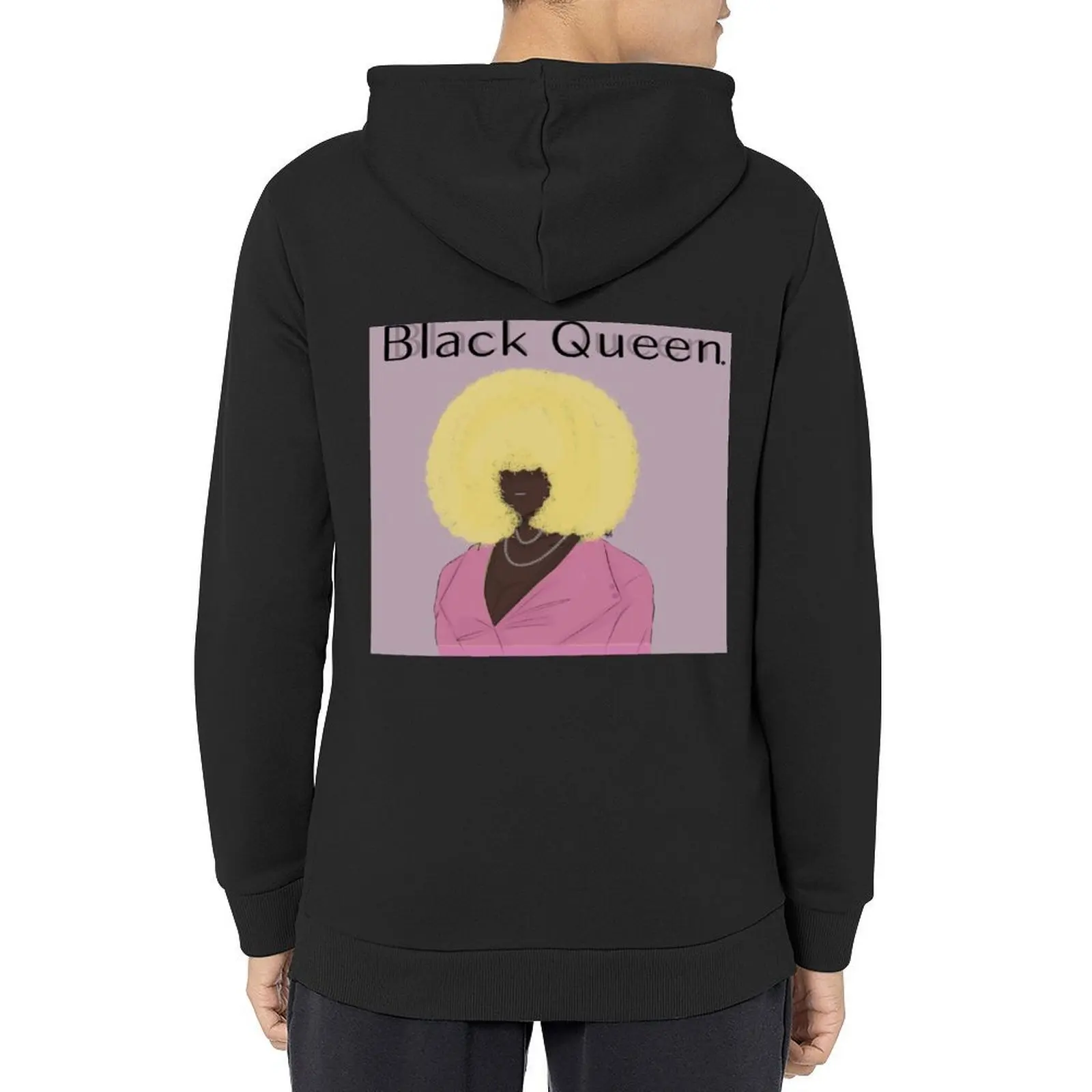 ملابس كورية بغطاء للرأس من Black Queen ملابس رجالية عصرية للرجال ترتدي رسومات بقلنسوة