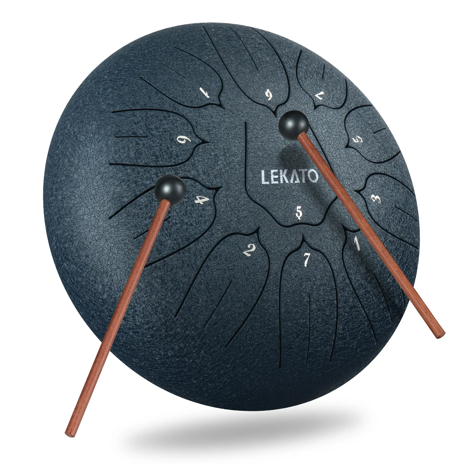 

Lekato 10 Inch Zen Drum Kit 11-Note Steel Tongue Drum (D Major) W/ Mallets Meditation, Yoga & Beginner Education