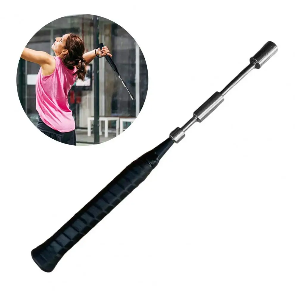 Dispositivo per l'allenamento della racchetta da badminton Attrezzatura efficiente per l'allenamento del badminton Costruzione in metallo Allenatore per swing da badminton