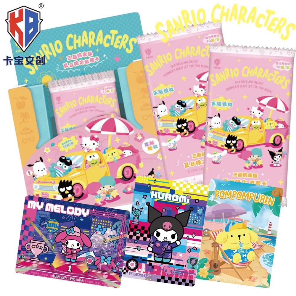 Genuine Kabao Sanrio Anime Peripheral Collection Cards Kuromi Cinnamoroll Warm Picnic Healing Cartoon Character Cards Xmas Gifts