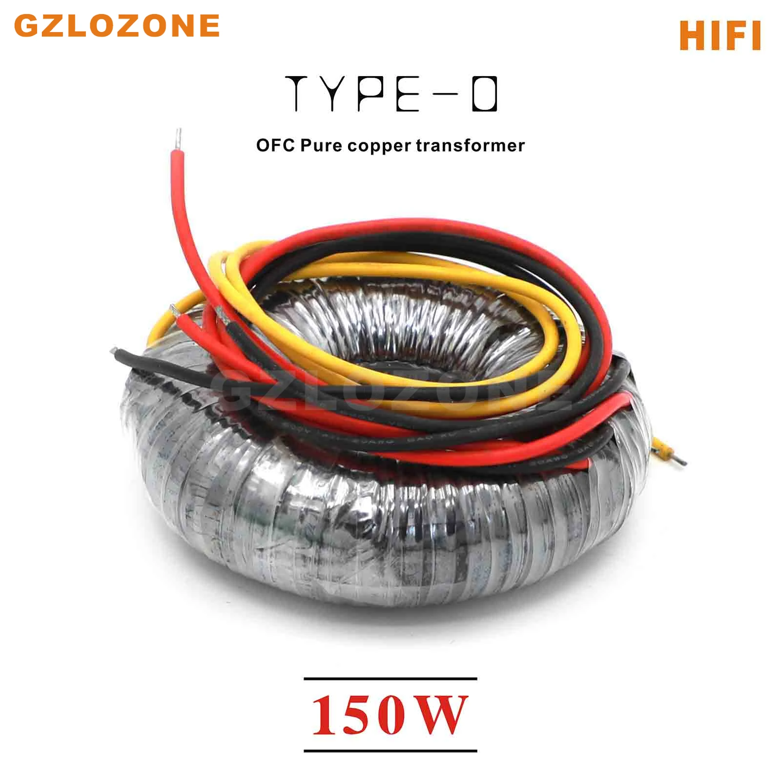 115V/230V HIFI 150W Type-O Oxygen Free Copper 150VA OFC Pure Copper Transformer Out AC 6V--28V (Accept Custom)