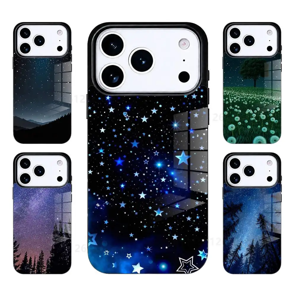 

Starry Sky Phone Case For iPhone 17 Air 16 15 14 13 12 11 Pro PROMax Plus Mini Magsafe Wireless Charging Cover
