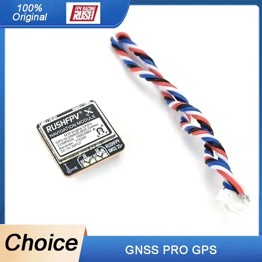 

RUSHFPV GNSS PRO M10 GPS-модуль с двумя протоколами Встроенная керамическая антенна HMC5883 Компас 5 В Вход 25X25 мм для RC FPV дальнего действия