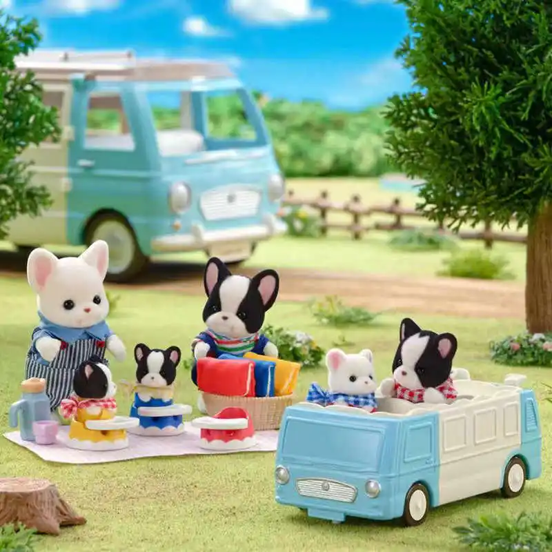 Latest Genuine In Stock Sylvanian Families Forest Fadou Family Fatou Triplets Set As Decoration And Birthday Gifts