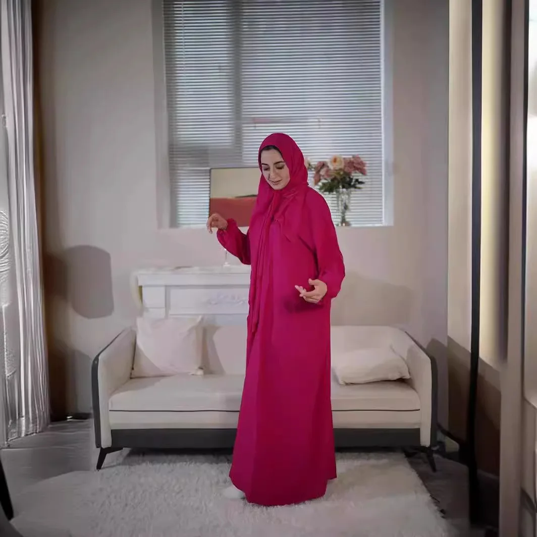 Islamic Mualim Fashion Abaya Clothing Abaya Women Muslim Dress Floral Eid Ramadan Free Size 2025 Prayer Dress