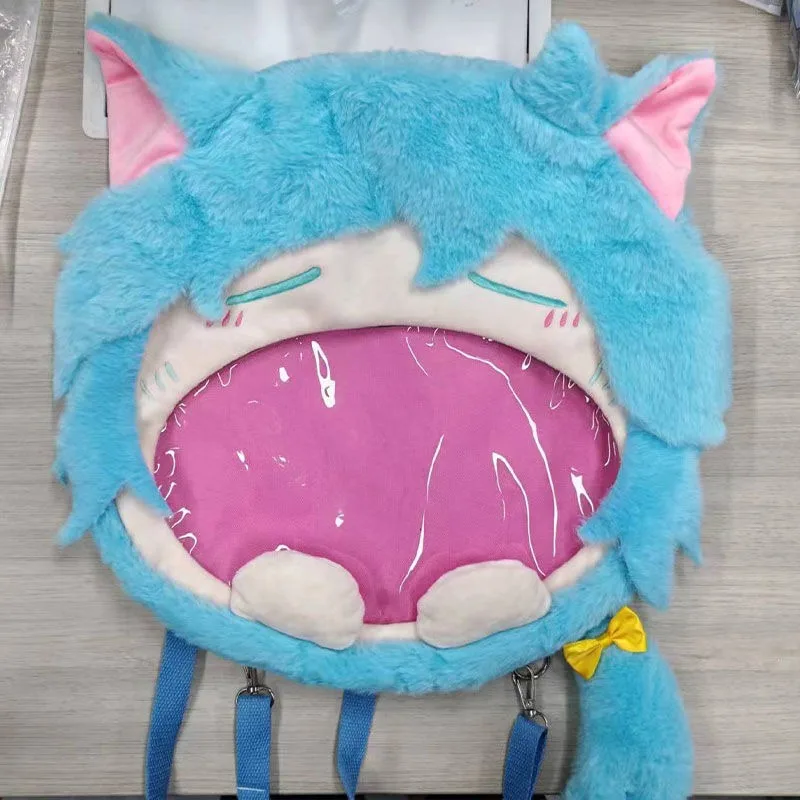 Game Anime Identity V Cosplay Painter Memory Ithaqua Little Girl Cheshire Cat Transparent Campus Zipper Backpack Shoulder Bag