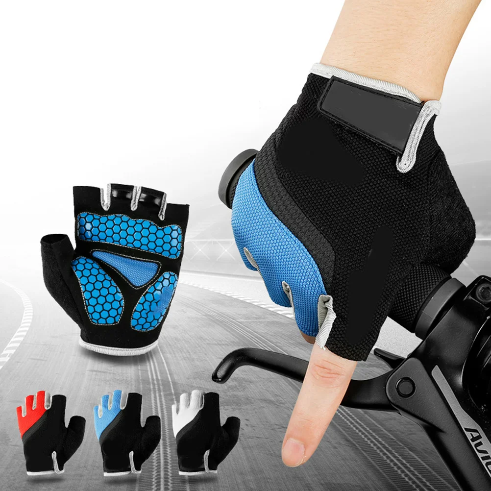 

1Pair Outdoor Sports Cycling Half Finger Gloves Breathable Shock Absorbing Non Slip Lightweight Comfortable Workout Gloves Size