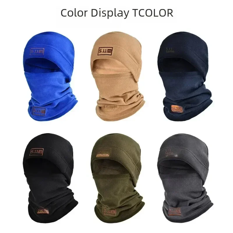 Autumn Winter Sports Warmth Velvet Hat Fuzz Neck Cover Outdoor Cycling Face Shield Warmth Shawl Set Unisex Neutral