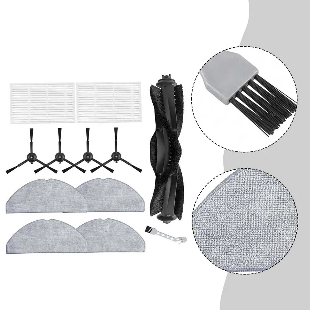 Replacement Main Brush Side Brushes Filter Paper and Microfiber Mop Cloths for lubluelu for l40 B40 L15 Ultra L15 Max