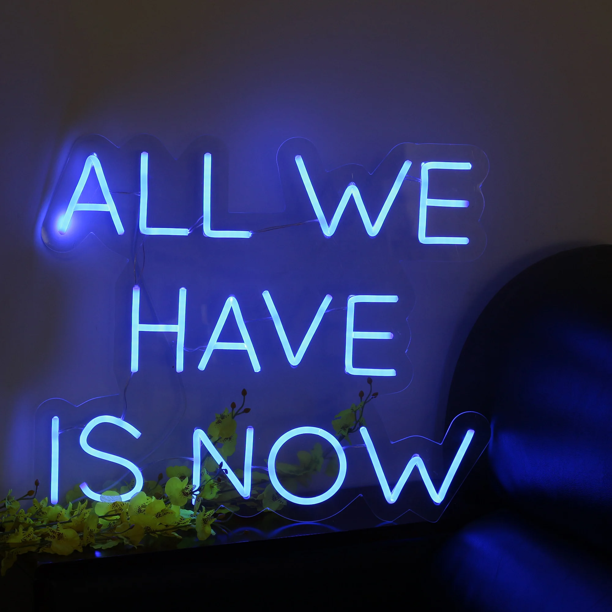 ALL WE HAVE IS NOW Neon Signs For Anniversary Gifts and Wall Bedroom Decor Home Wedding Celebrations Home Bar Decor Aesthetic