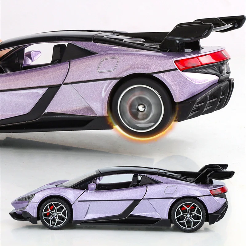 1/32 BYD Yangwang U9 سبيكة سيارة رياضية نموذج Diecasts المعادن المسار سباق المركبات نموذج سيارة محاكاة ضوء الصوت الاطفال اللعب هدية