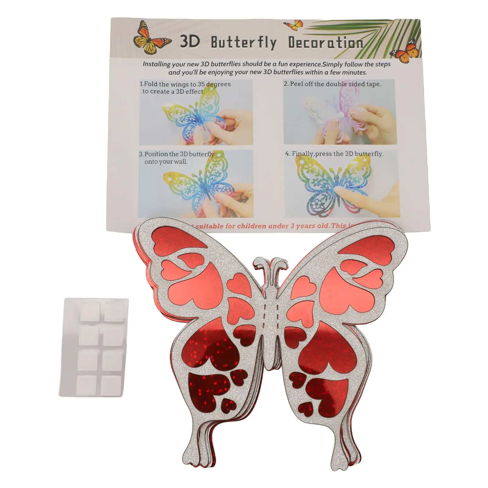 Home Decoration 3D Wall Stickers Easy Install Wall Decals 3D Stickers Removable Wall Stickers Cost-effective Decor