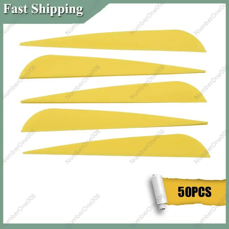 Arrows Vanes 4 Inch Plastic Feather Fletching For DIY Archery Arrows 50 Pack