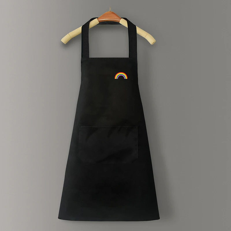 

New Apron For Home Kitchen Waterproof And Oil-proof Adult Male And Female Couple Style Cooking Work Clothes Light And Thin