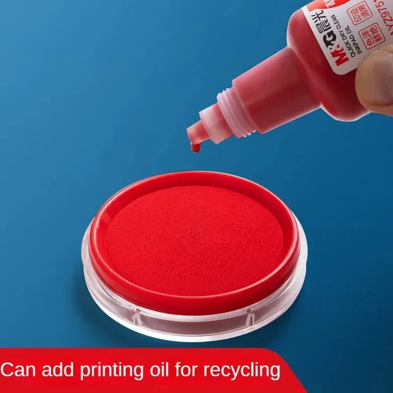 M&G Briefpapier Φ80mm Transparant rond Financieel Sneldrogend Inktkussen Kantoorbenodigdheden Rood 1st