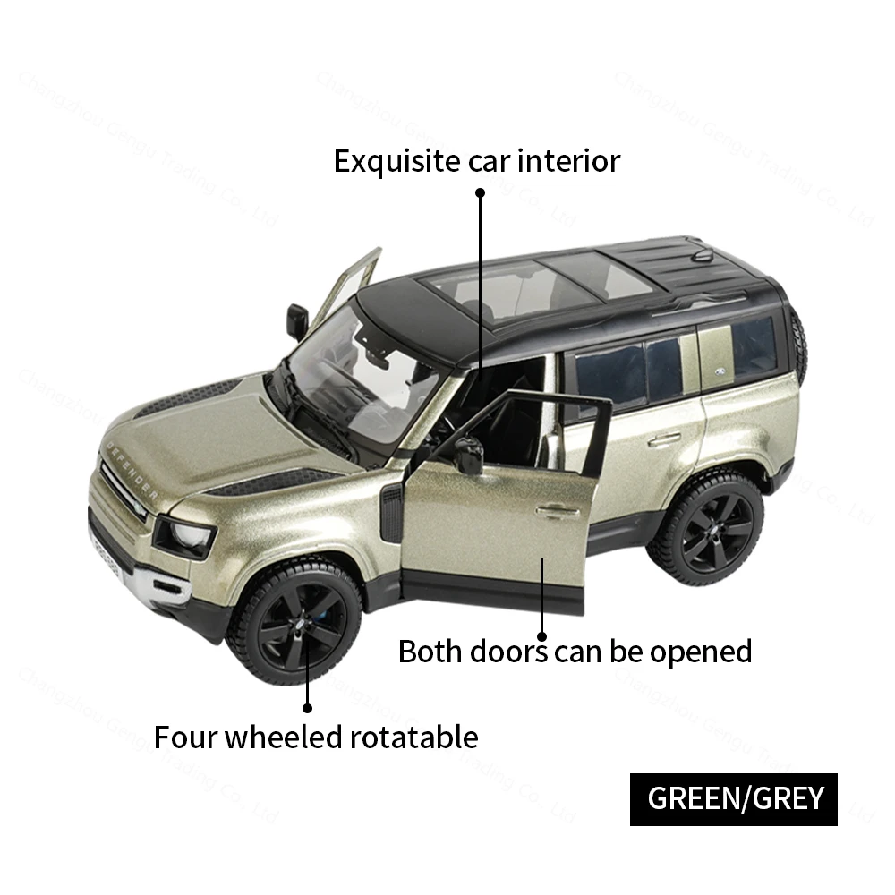 Bburago 1:24 2022 Land Rover Defender 110 Die Dasting Alloy Car Model Art Deco Collection Toy Gift Factory Authorization