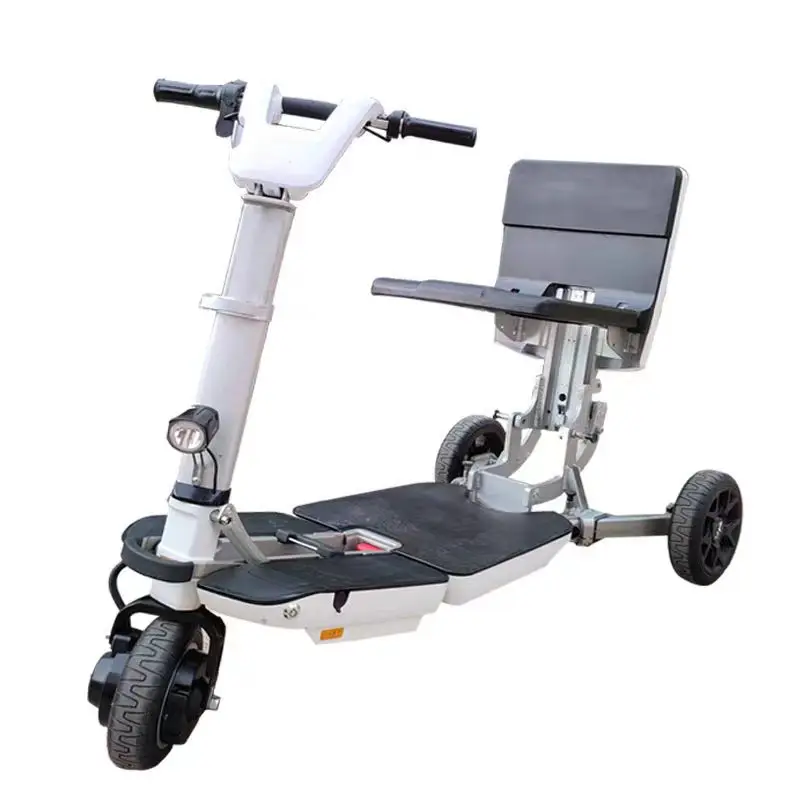 

Travel electric folding tricycle by plane wheelchair folding electric vehicle