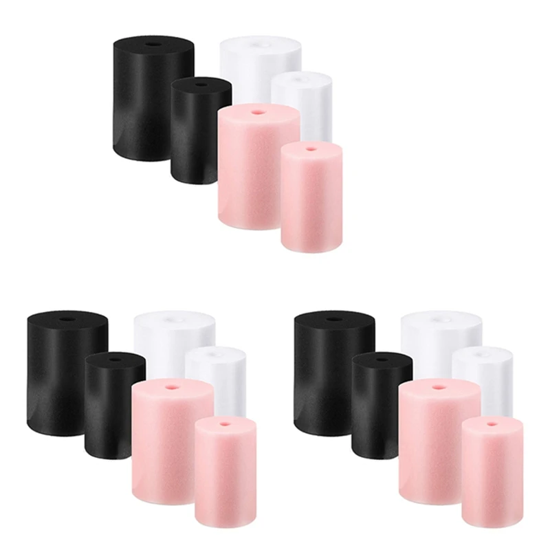 

18 Pcs Cup Turner Foam Tumbler Inserts For 3/4 Inch PVC Pipe Tumbler 10 Oz To 40 Oz Tumblers Crafting (Black/White/Pink)